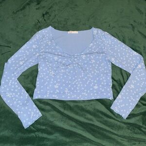 ROMWE Floral Crop Top